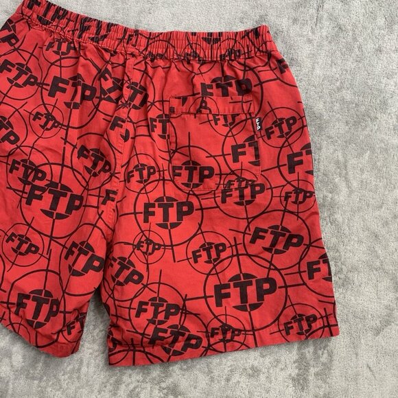 FTP Shorts Mens Large Red Crosshair All Over Print Streetwear FuckThePopulation - Picture 10 of 11